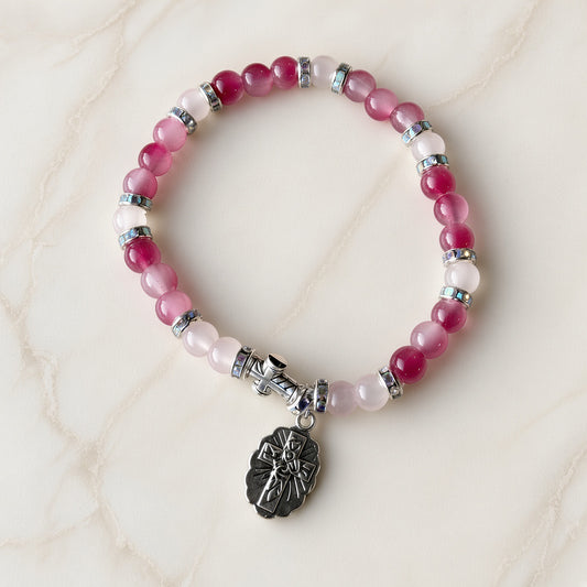 St. Thérèse Bracelet — Rose Mix — Everyday Saints · 3 for $30