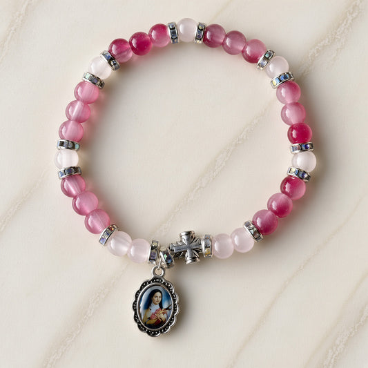 St. Thérèse Bracelet — Rose Mix — Everyday Saints · 3 for $30